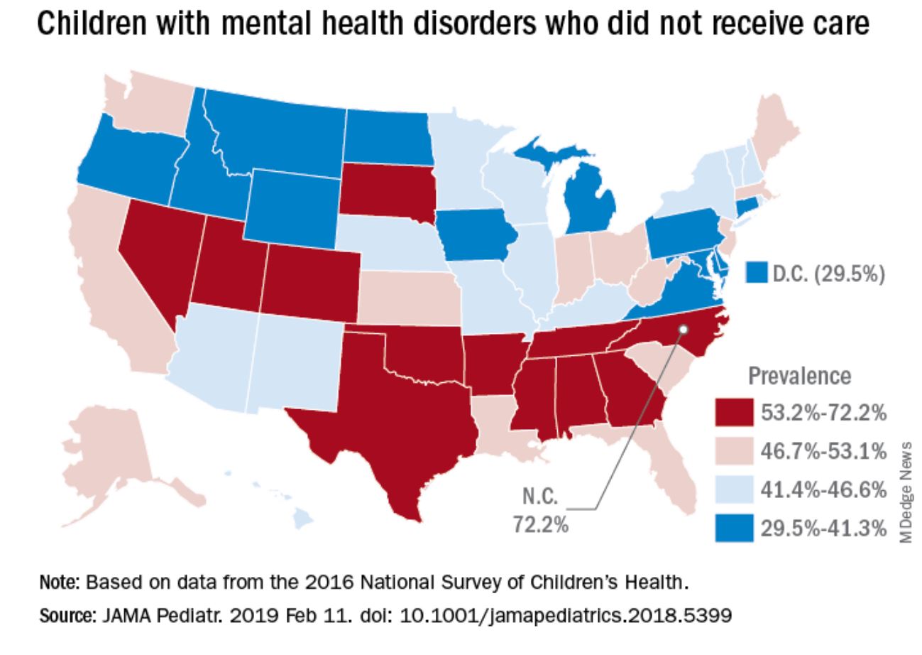 Treatment missing for U.S. children with mental illness