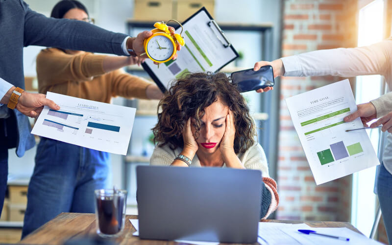 Stressed Woman at Work Stressed Woman at Work
